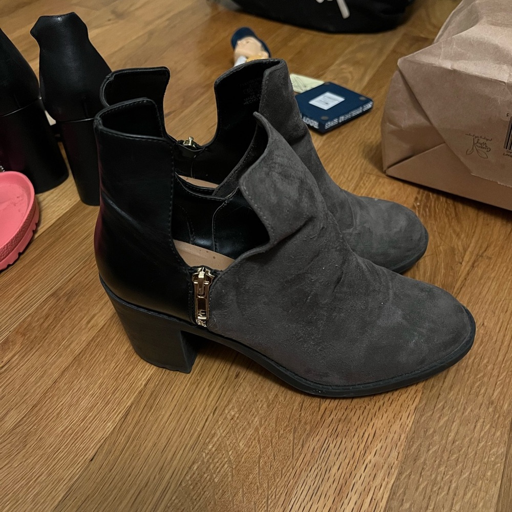 Zara two tone booties